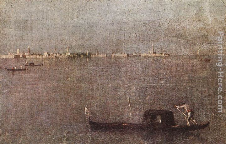 Gondola in the Lagoon painting - Francesco Guardi Gondola in the Lagoon art painting